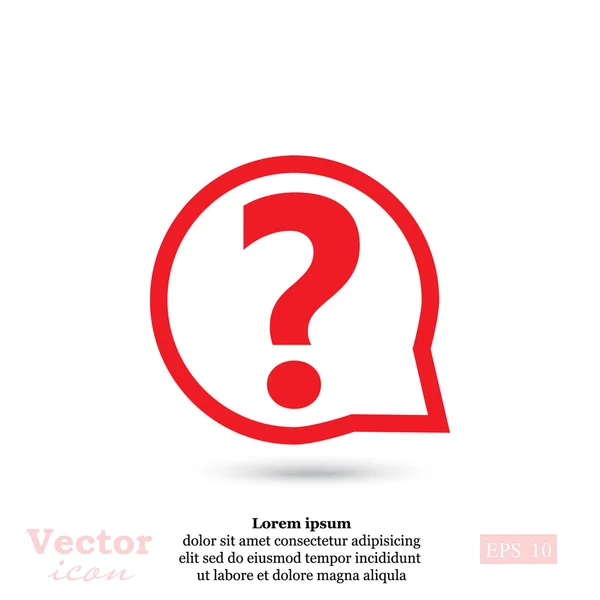 Signo de interrogación en el icono de burbuja — Vector de stock