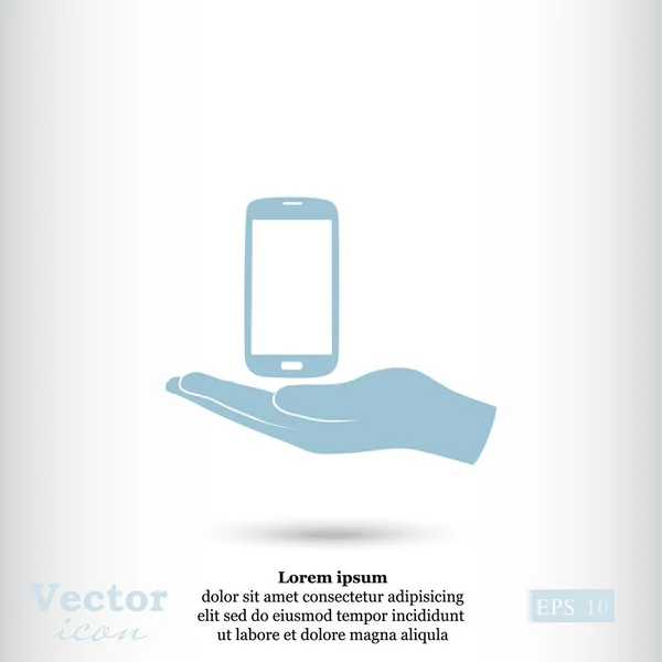 Smartphone in der Hand — Stockvektor