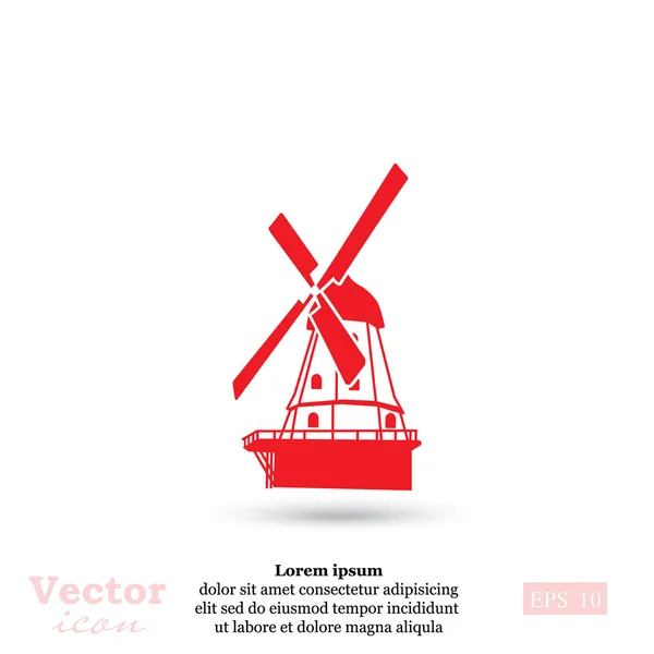 Traditional farm windmill icon — Stock Vector