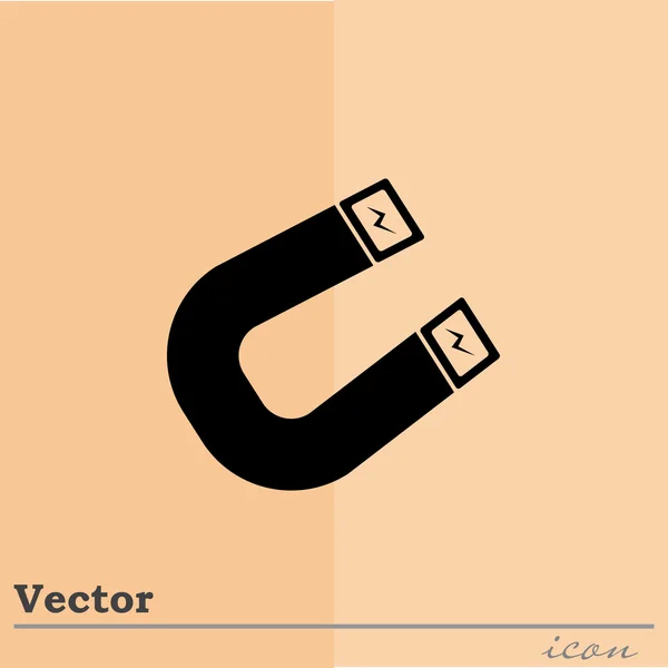 Poder icono de imán de metal — Vector de stock