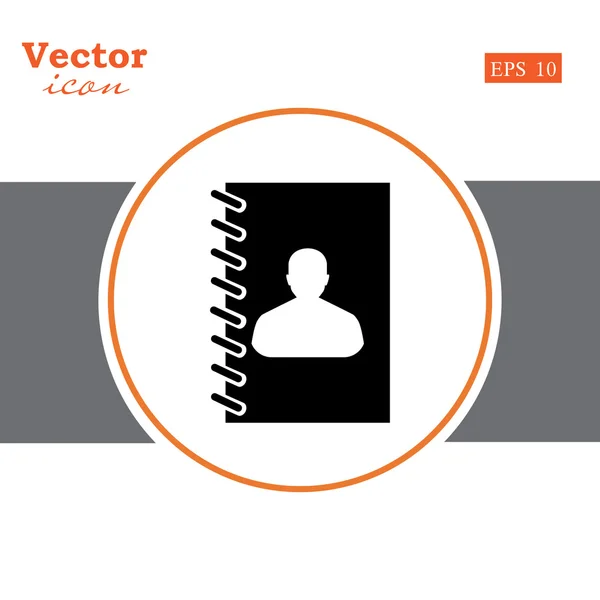 Adresa, kontaktní ikonu — Stockový vektor