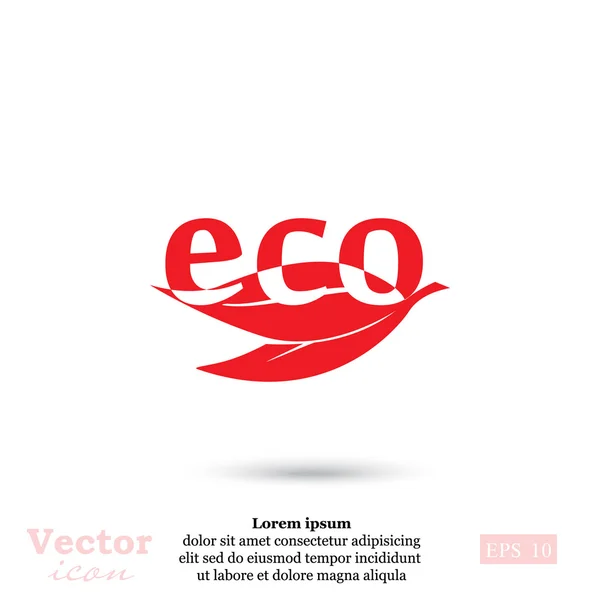 Ícone eco amigável, emblema, logotipo — Vetor de Stock