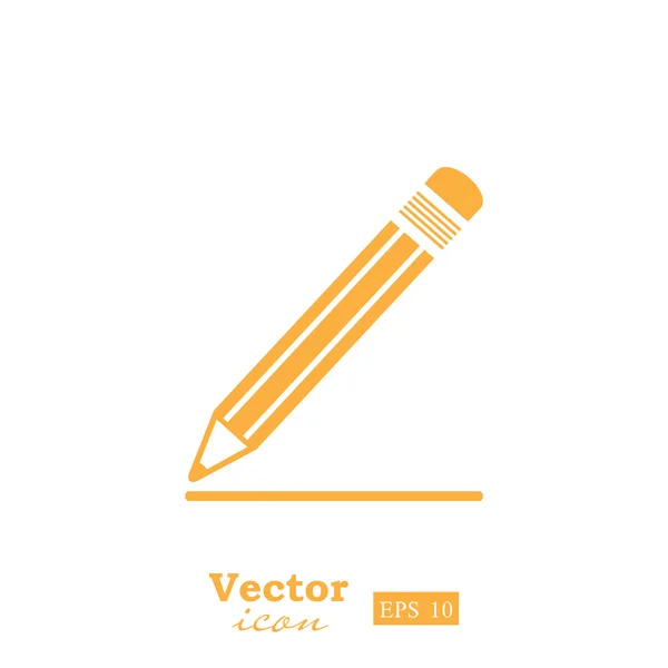 Tužkou, kresba, upravit ikonu — Stockový vektor