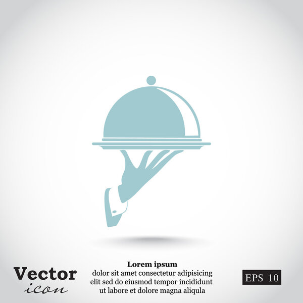 иконка в руке официанта
