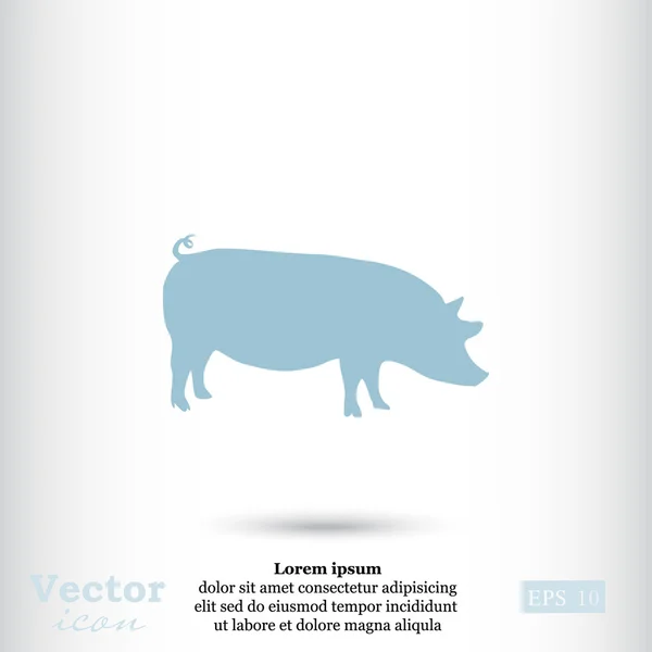 Schwein, Schwein, Ikone — Stockvektor