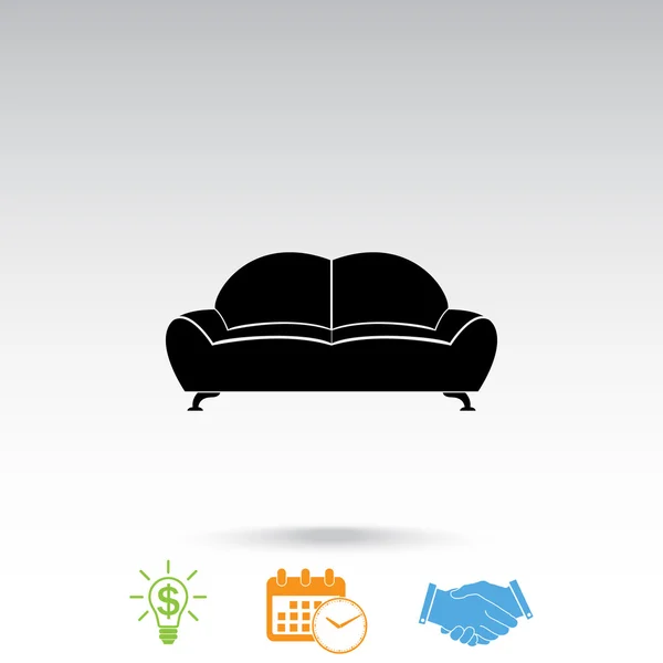 Ícone de mobiliário de sofá —  Vetores de Stock