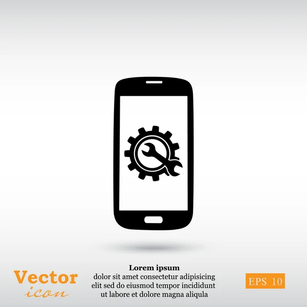 Icono de servicio Smartphone — Vector de stock