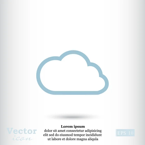 Icône météo nuage — Image vectorielle