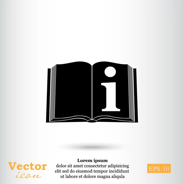 Catalogue, icône de livre d'information — Image vectorielle