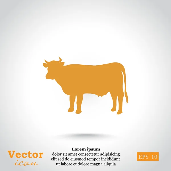 Icône vache lait — Image vectorielle