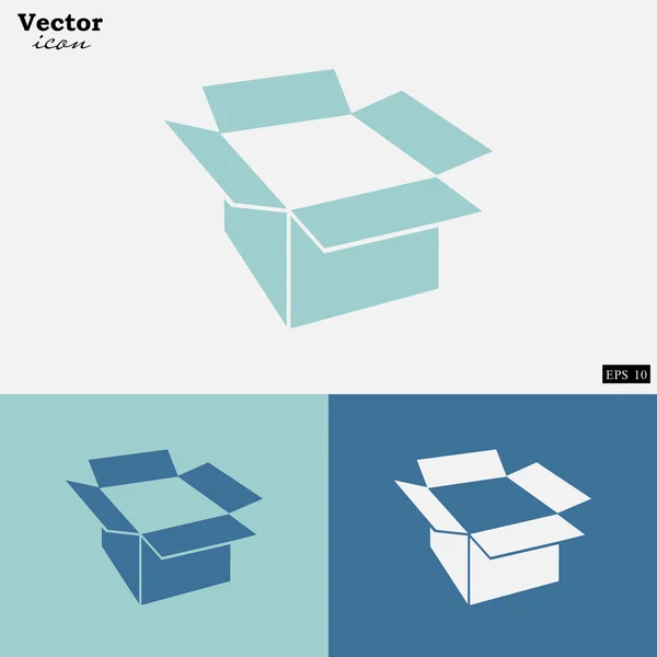 Icono de caja de cartón — Vector de stock