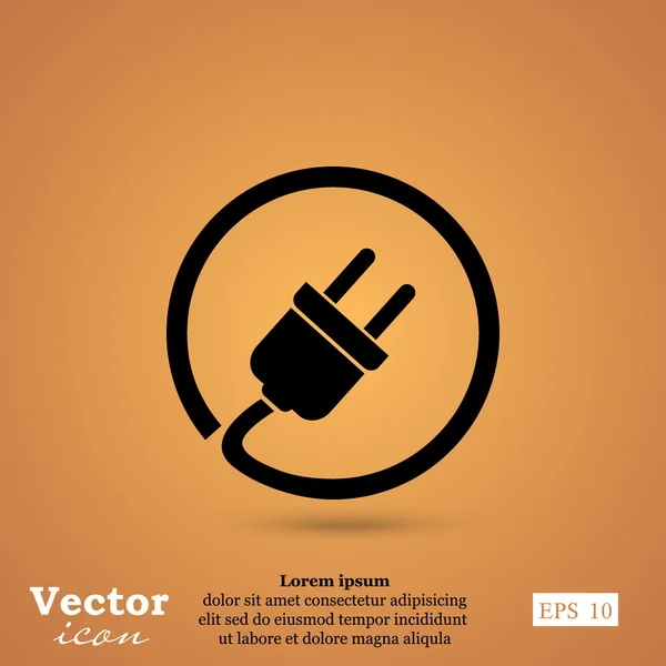 Icono del enchufe eléctrico — Vector de stock