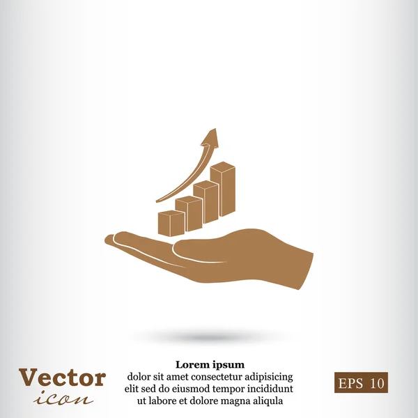 Icono de diagrama de mano — Vector de stock