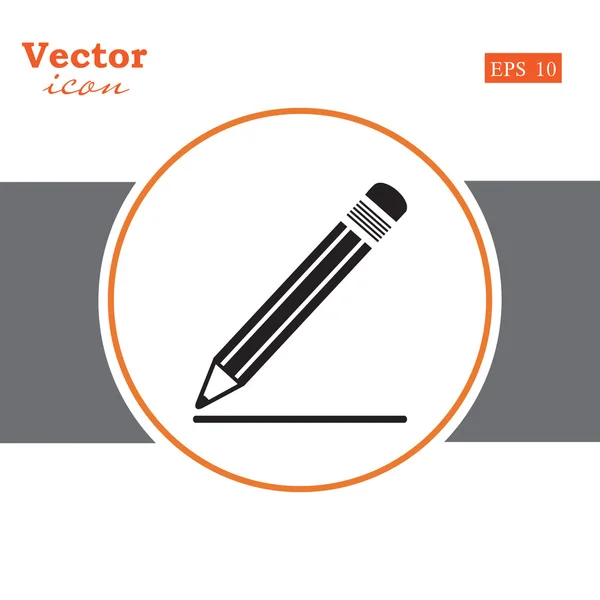 Lápiz, dibujo, icono de edición — Vector de stock