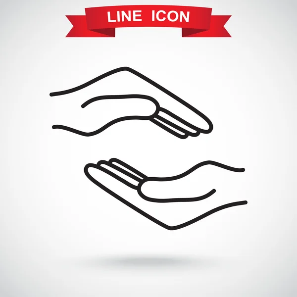Empty hands icon — Stock Vector