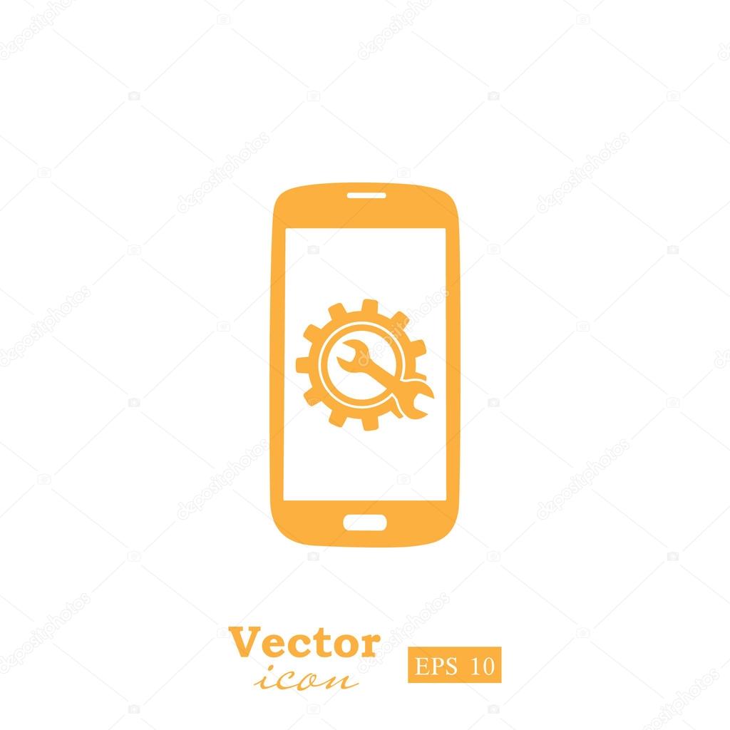 Smartphone service icon. vector illustration