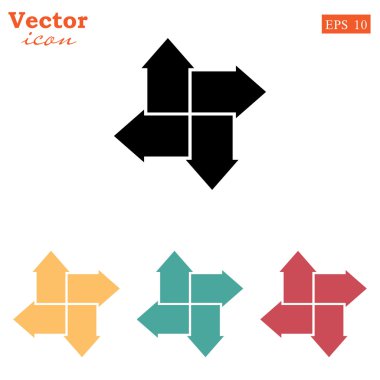 4 yön okları simge