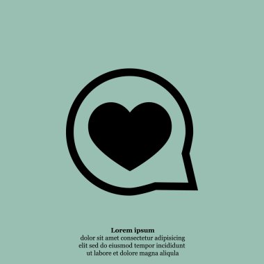 Konuşma balonu simgesinin kalbinde