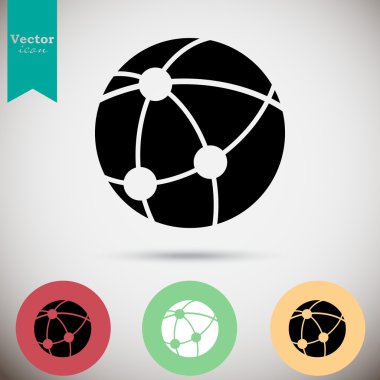 Dünya çapında uluslararası bağlantı simgesi