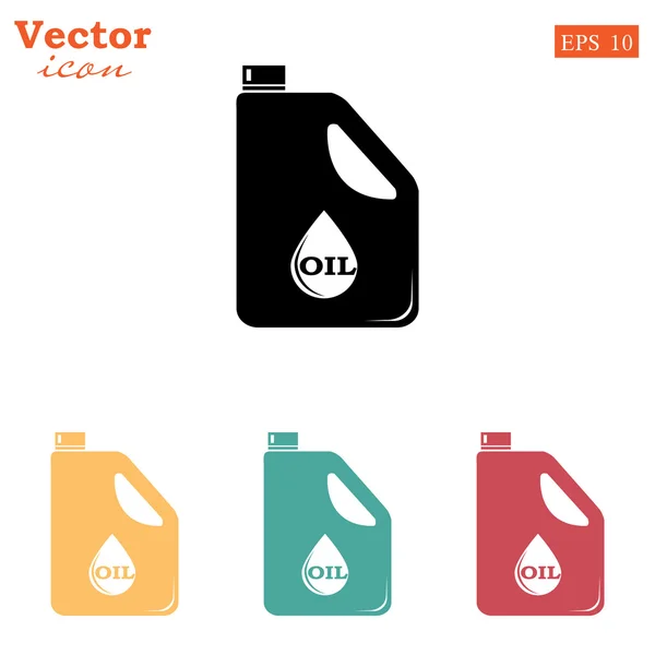Olej silnikowy kanister ikony — Wektor stockowy