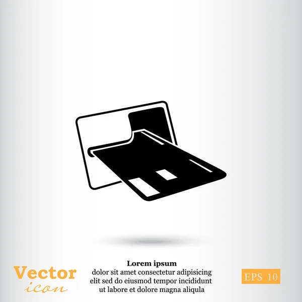 Distributeur automatique avec icône de carte de crédit — Image vectorielle