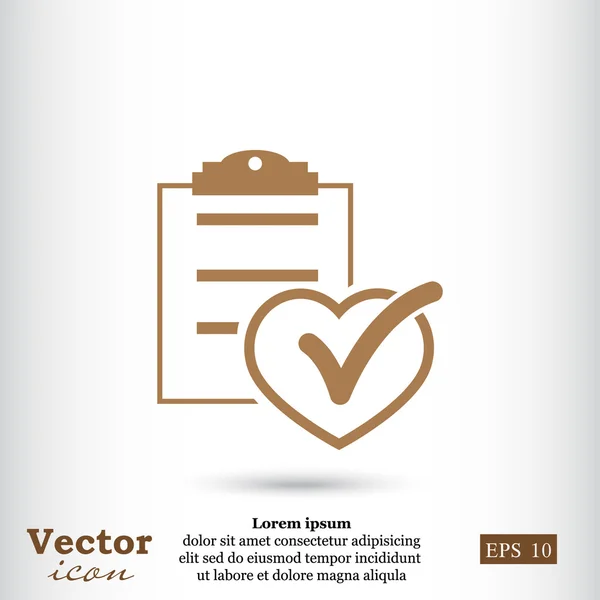 Ícone de relatório médico — Vetor de Stock