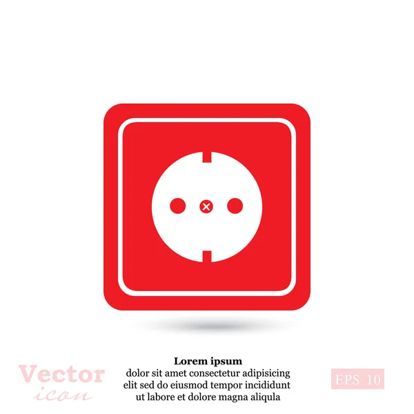 Electric socket icon — Stock Vector