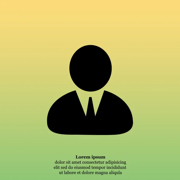 Üzletember felhasználó avatar ikon — Stock Vector