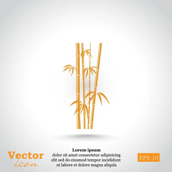 Bamboe boom takken pictogram — Stockvector