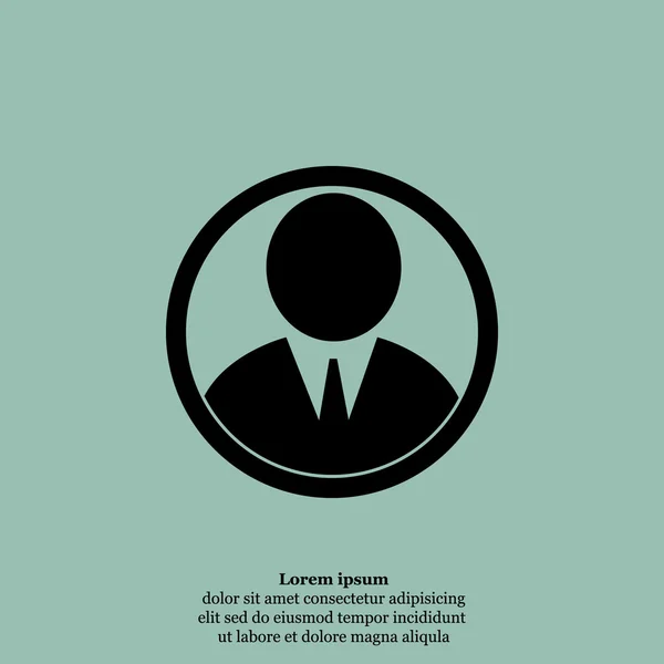 Üzletember felhasználó avatar ikon — Stock Vector