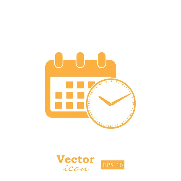 Kalender und Uhr-Symbol — Stockvektor