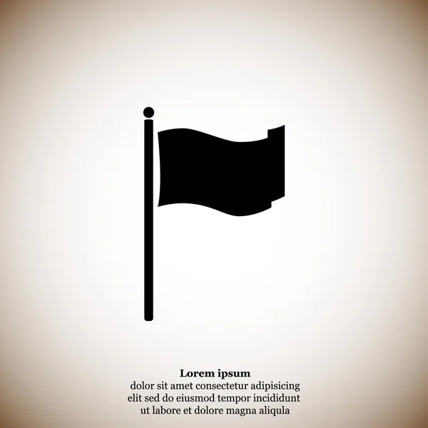 Bandera en el icono de polo — Archivo Imágenes Vectoriales