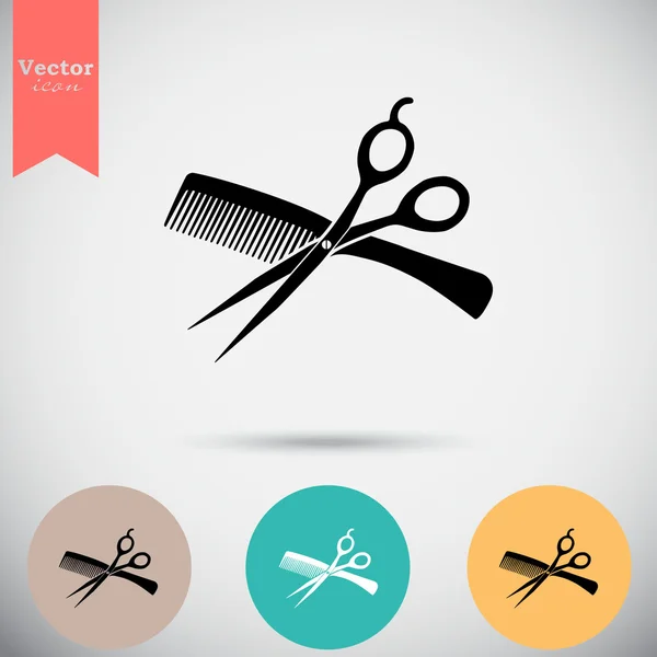 Набор иконок для парикмахерской — стоковый вектор