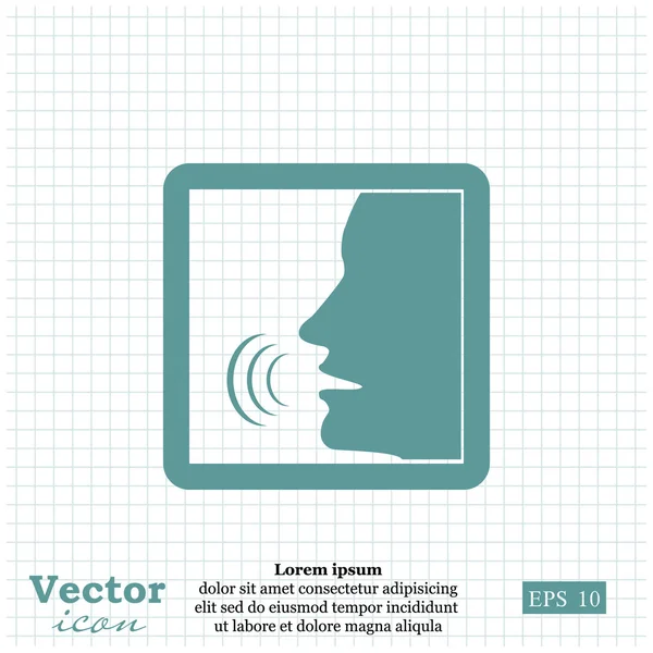 Voix parler icône — Image vectorielle