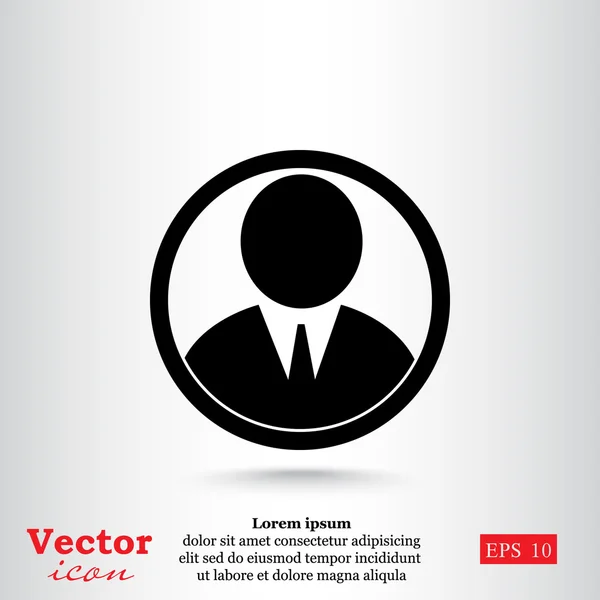 Empresário avatar ícone — Vetor de Stock