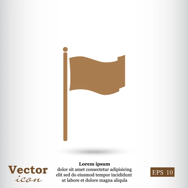 Flagge auf Mast-Symbol — Stockvektor