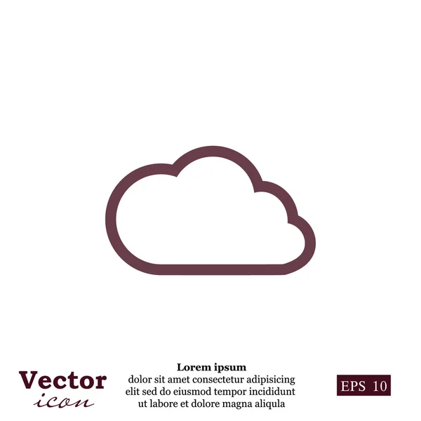 Icône météo nuage — Image vectorielle