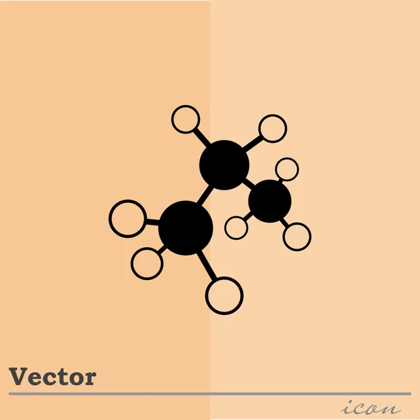 Ícone de estrutura molecular — Vetor de Stock