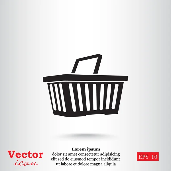 Icono de cesta de compra — Vector de stock