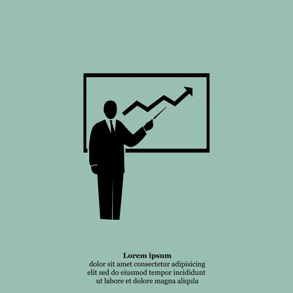 Business presentation ikonen — Stock vektor