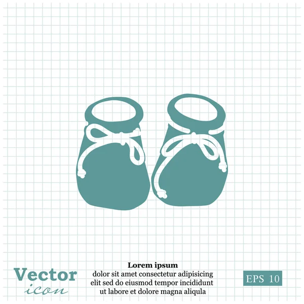 Baby Booties Ikone — Stockvektor