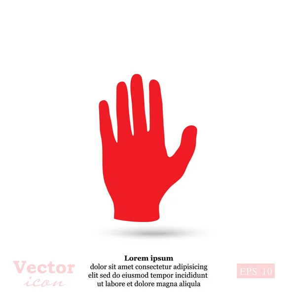 Icône de signe de main ouverte — Image vectorielle