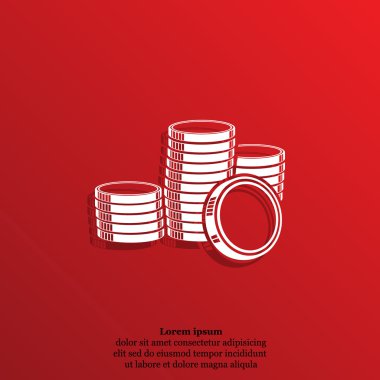 madeni para yığınları simgesi