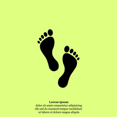 insan fooprints simgesi