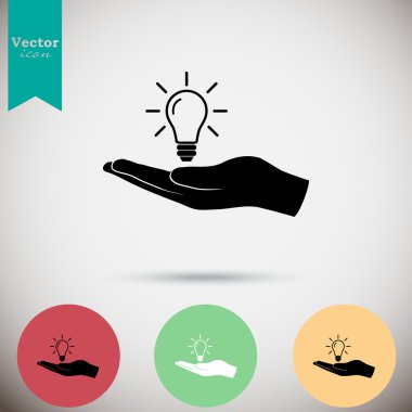 El ele tutuşan ampul simgesi