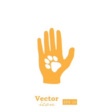 hayvan pençe simgesi olan insan eli