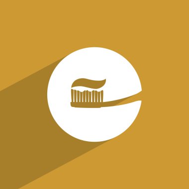 diş macunu ile diş fırçası simgesi