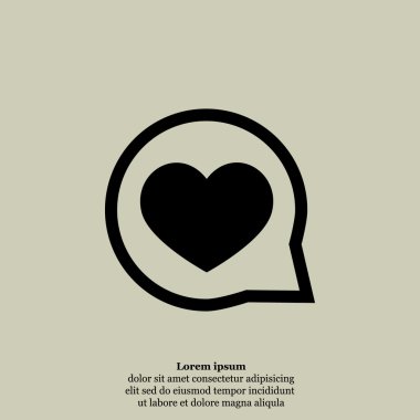 Konuşma balonu simgesinin kalbinde
