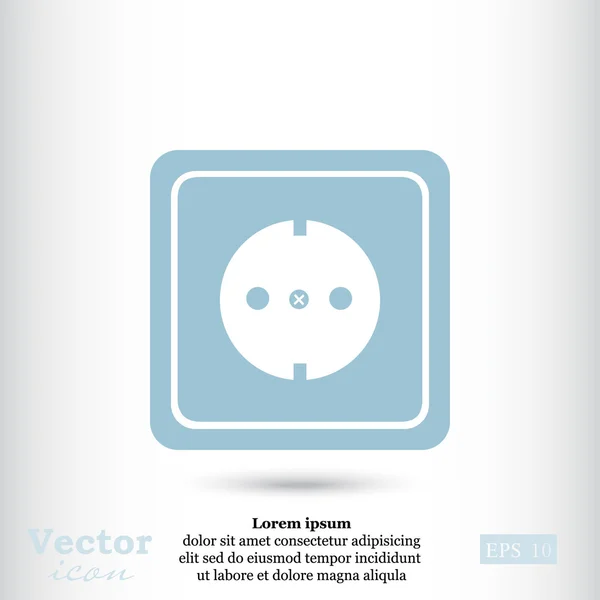 Icono de toma de corriente eléctrica — Vector de stock