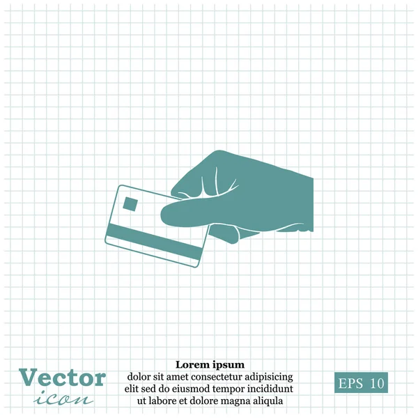 el ele tutuşan kredi kartı simgesi